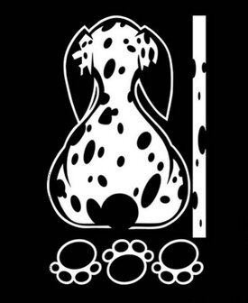 Dalmati&euml;r ruitenwisser sticker