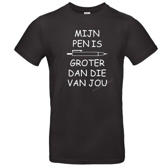 Mijn oen is groter dan die van jou heren t-shirt