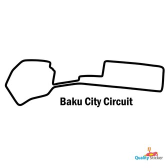 Race circuit Azerbaijan - Baku City Circuit muursticker
