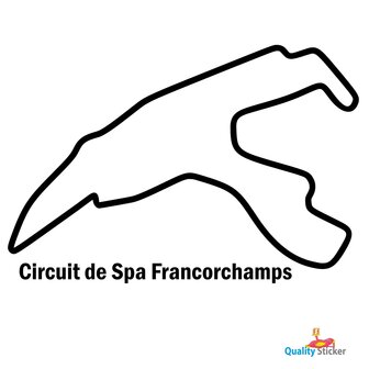 Race circuit Belgie  - Circuit de Spa Francorchamps muursticker