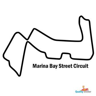 Race circuit Singapore - Marina Bay Street Circuit muursticker