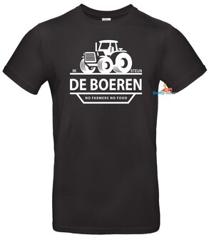 Ik steun de boeren T-shirt unisex zwart