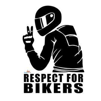 Respect for bikers sticker