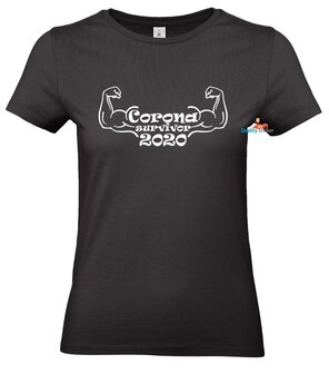 Corona survivor 2020 dames t-shirt