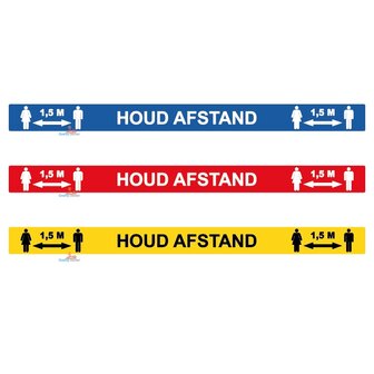 Houd afstand lijn vloerstickers