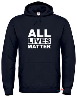 All lives matter hoodie (unisex). Maat S t/m 5XL