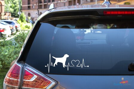 slijtage Mondwater Beïnvloeden Hond hartslag" autosticker. Leuk voor een liefhebber. - Qualitysticker.nl -  Meer dan alleen stickers