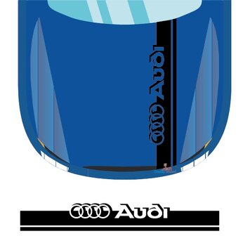 Audi met logo motorkap striping