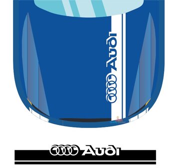 Audi met logo motorkap striping