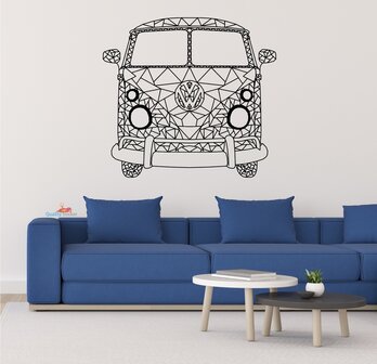 Volkswagen T1 bus geometrische muursticker