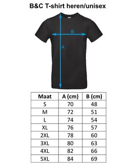 Maattabel T-shirt