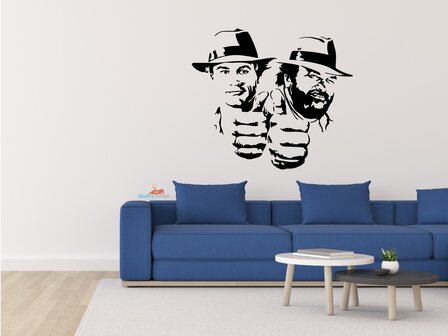 Bud Spencer en Terrence Hill muursticker