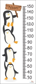 Pinguïns groeimeter met naam