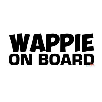 Wappie on board autosticker