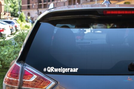 #QRweigeraar sticker