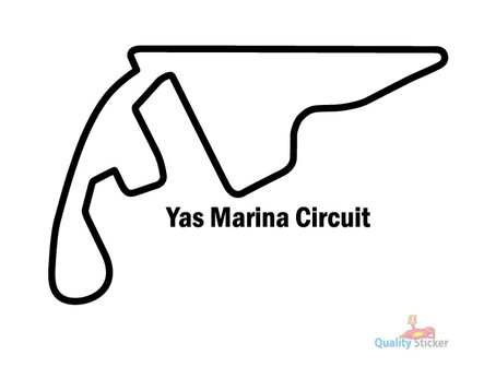 Race circuit Abu Dhabi - Yas Marina Circuit muursticker