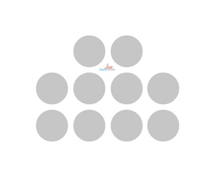 Cirkels set van 10 - statische raamfolie frost