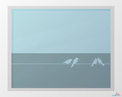 Vogels op een lijn horizontaal zelfklevende raamfolie