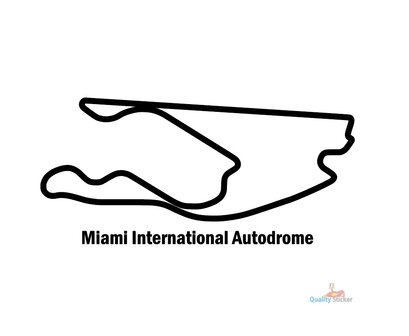 Race circuit USA - Miami International Autodrome muursticker