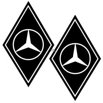 Mercedes hoekschild stickers