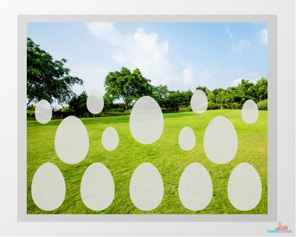 Eieren raamfolie set van 14