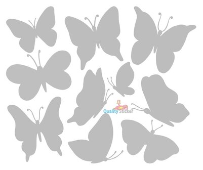 Vlinders raamfolie set van 10
