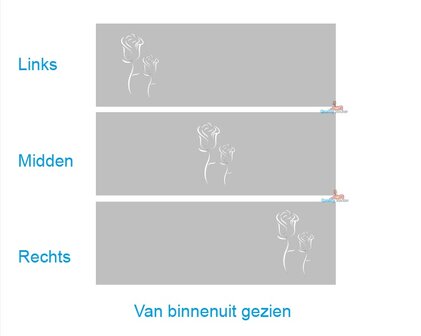 Rozen horizontaal zelfklevende raamfolie