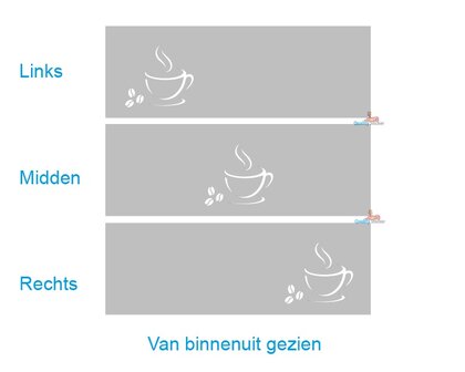 koffie statische raamfolie