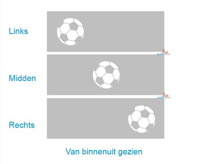 Voetbal horizontaal statische raamfolie