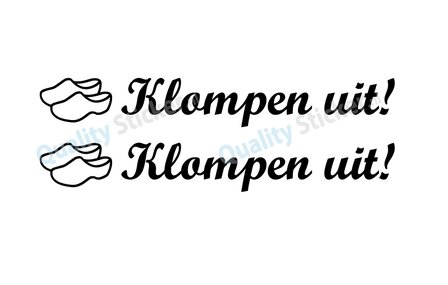 Klompen uit! stickers