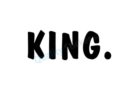 KING. strijkapplicatie