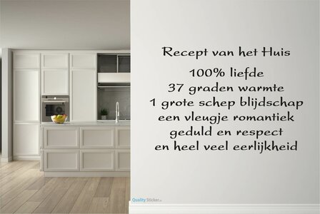 Recept van het huis muursticker