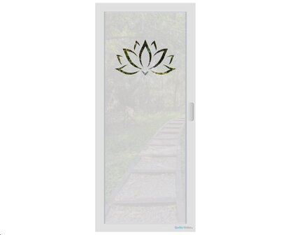 Lotus bloem verticaal statische raamfolie