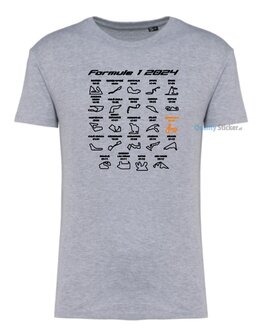 Formule 1 kalender T-shirt grijs
