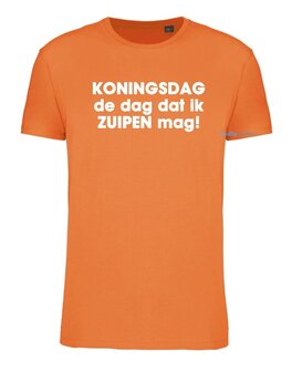 Koningsdag de dag dat ik zuipen mag T-shirt