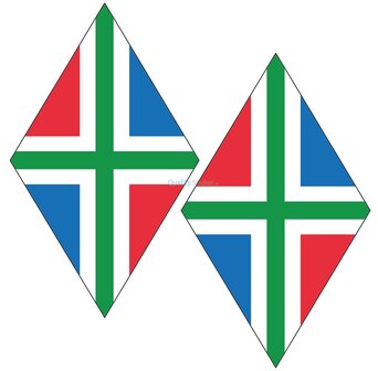 Groningse vlag hoekschild stickers