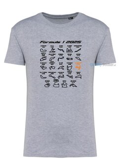 Formule 1 kalender T-shirt grijs