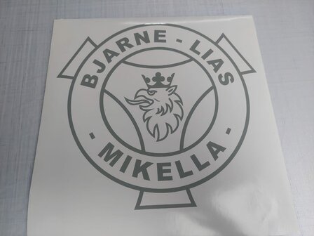 Scania Vabis sticker met naam/tekst grijs