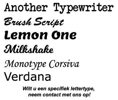 Lettertypes pennen