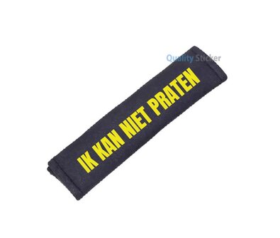 Ik kan niet praten gordelhoes geel