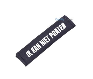 Ik kan niet praten gordelhoes wit