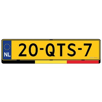 Vlag Belgi&euml; kentekensticker