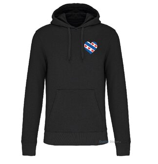 Hart voor Friesland hoodie zwart