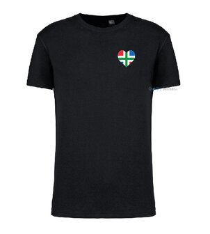 Hart voor Groningen T-shirt zwart