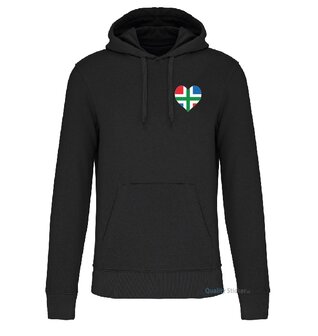 Hart voor Groningen hoodie zwart