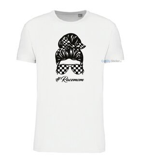 Racemom T-shirt wit