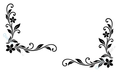 Bloemen swirl zijraamstickers (1)
