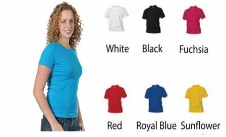Airbags installed for your safety. Dames T-shirt in div. kleuren. XS t/m 3XL