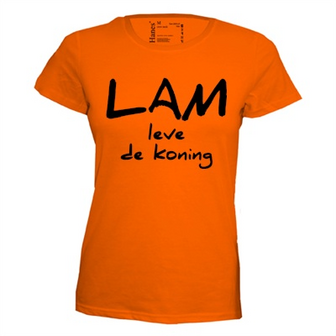Lam leve de koning dames T-shirt. XS t/m 3XL