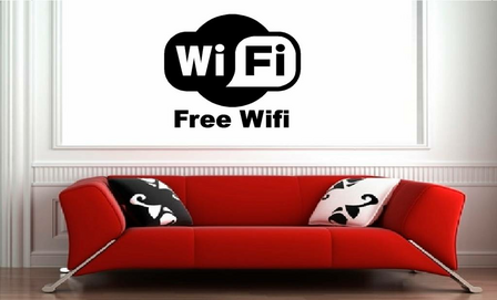 Free wifi ( wi-fi ) sticker